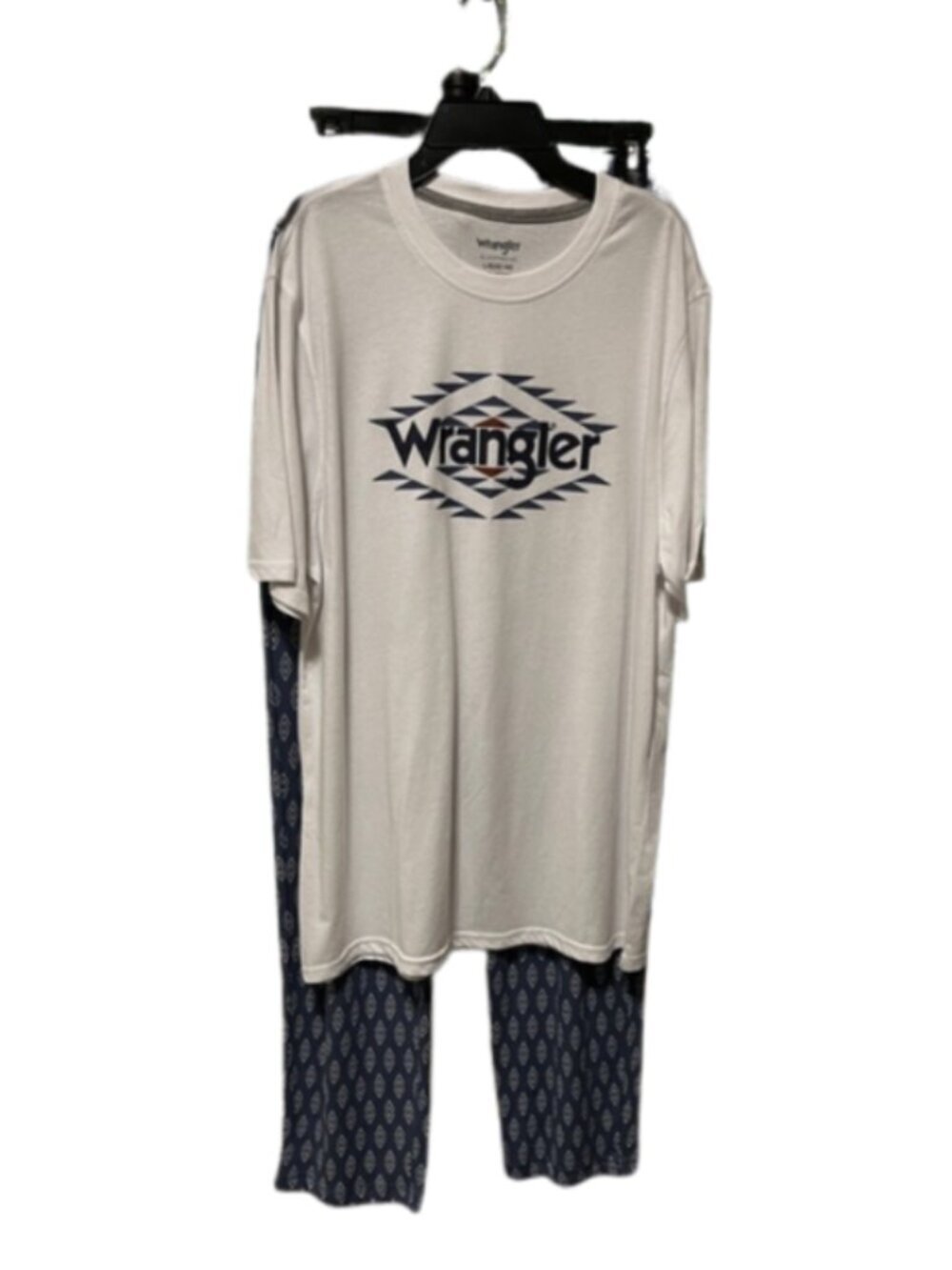 Wrangler NWT Men's Pajama Sleep Set Aztec Graphic Tee and Printed Pants Size L
